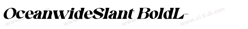 OceanwideSlant BoldL字体转换